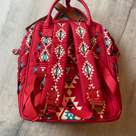 Red Patterned Backpack - Picture 4 of 9